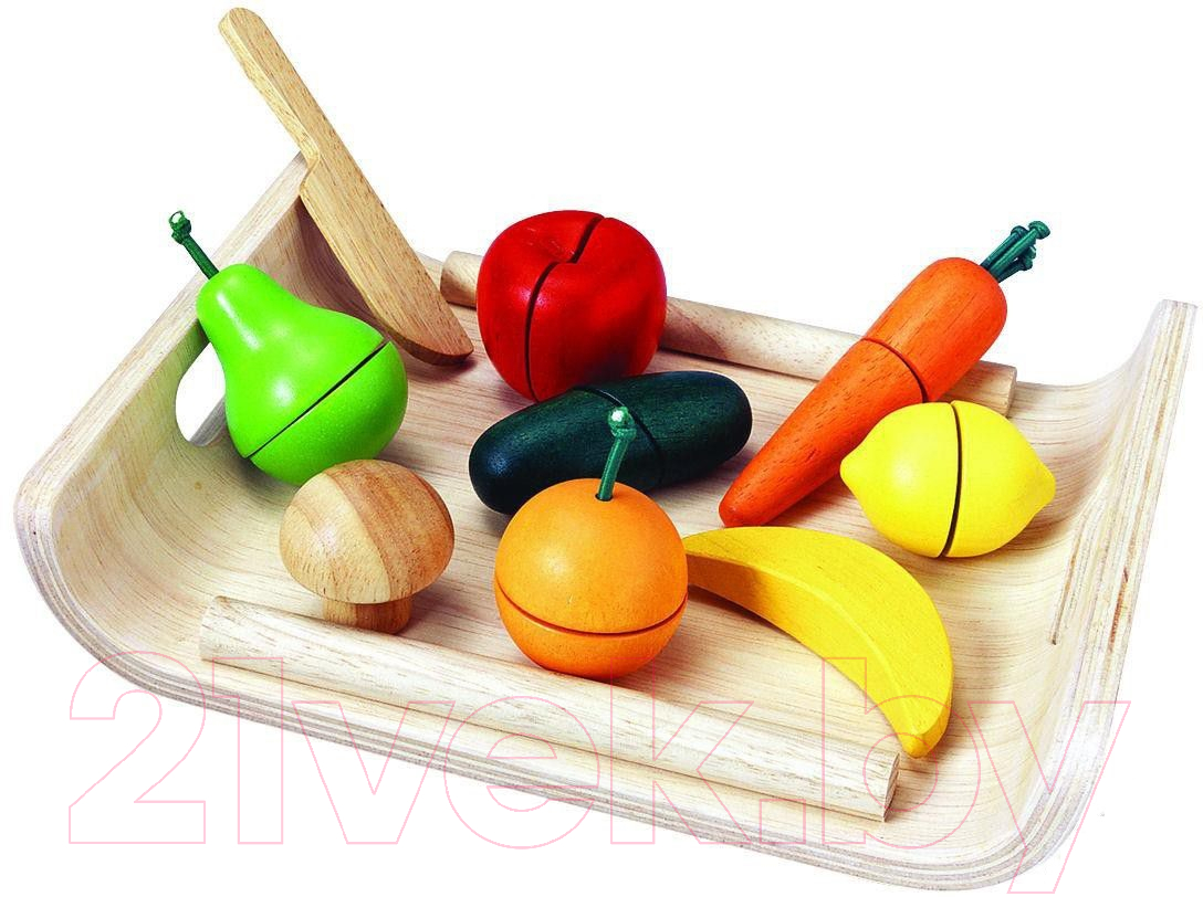 Набор игрушечных продуктов Plan Toys Фрукты и овощи / 3416