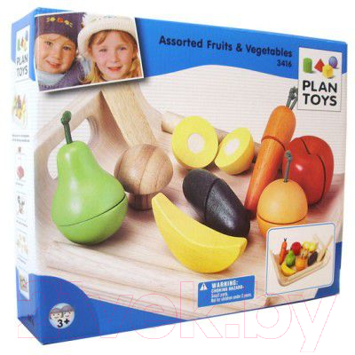 Набор игрушечных продуктов Plan Toys Фрукты и овощи / 3416