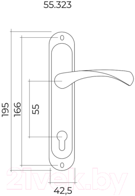 Ручка дверная Vettore 55.323 MP (порошковый)