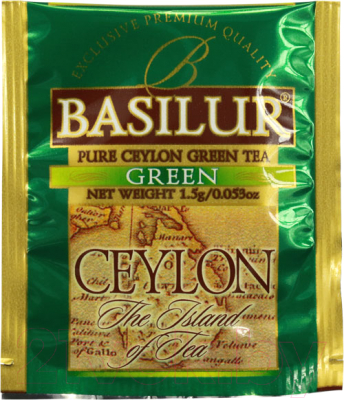 Чай пакетированный Basilur НRC Ceylon The Island Of Tea Green (100пак)