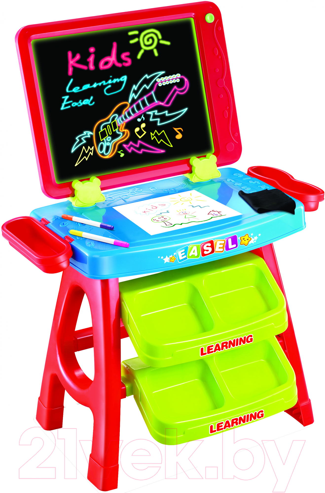 Столик для рисования Tengjia Easel 3 в 1 флуоресцентный / 210968
