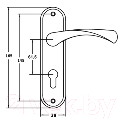 Изображение товара Ручка дверная Vettore 61.323 mini AB (бронза)