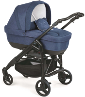 Детская универсальная коляска Cam Comby Family 3 в 1 / ART845025-T810 (синий меланж) - 
