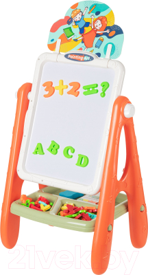 Мольберт детский Labalu Rong Run Kids с магнитным алфавитом / 400727 (оранжевый)