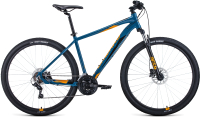 Велосипед Forward Apache 29 3.0 Disc 2020-2021 / RBKW1M69Q020 (29, бирюзовый/оранжевый) - 