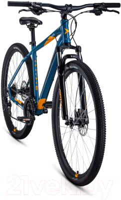 Велосипед Forward Apache 29 3.0 Disc 2020-2021 / RBKW1M69Q020 (29, бирюзовый/оранжевый)