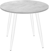 Обеденный стол Sheffilton SHT-TU14/90 ЛДСП (белый муар/бетон чикаго светло-серый) - 