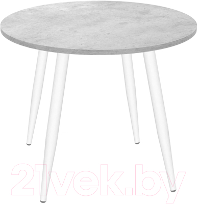 Обеденный стол Sheffilton SHT-TU14/90 ЛДСП (белый муар/бетон чикаго светло-серый)