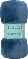 Плед TexRepublic Absolute Однотонный Фланель 140x200 / 37031 (синий) - 