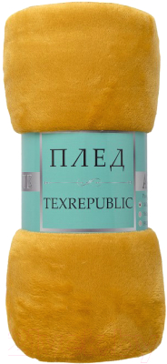 Плед TexRepublic Absolute Однотонный Фланель 140x200 / 32307 (желтый)