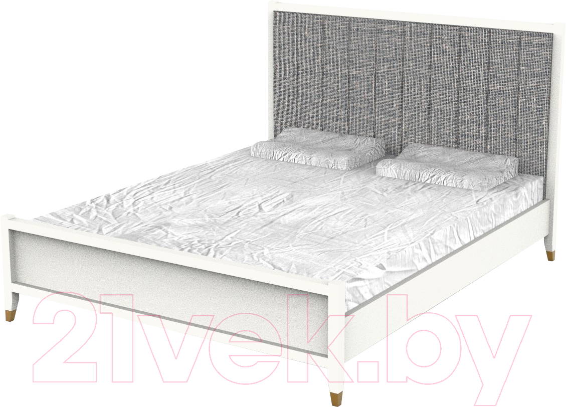 Двуспальная кровать Молодечномебель Nevada 180 с осн. Verona 04 Cream / ВМФ-1914