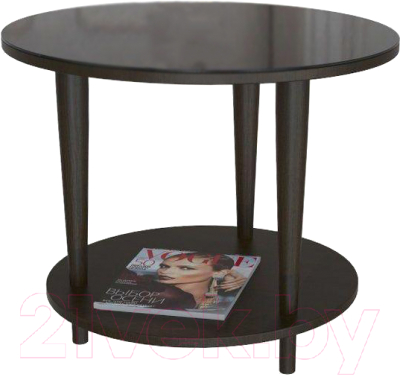 Журнальный столик Мебелик BeautyStyle 10 (венге/стекло черное)