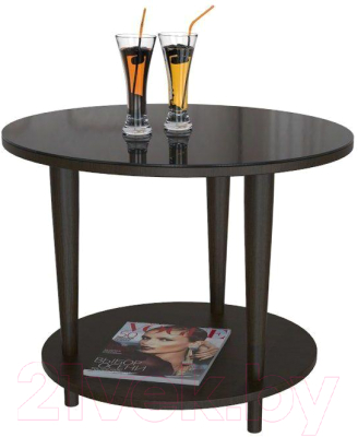 Журнальный столик Мебелик BeautyStyle 10 (венге/стекло черное)