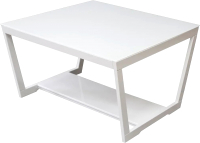 Журнальный столик Мебелик BeautyStyle 1 (белый глянец/стекло белое) - 