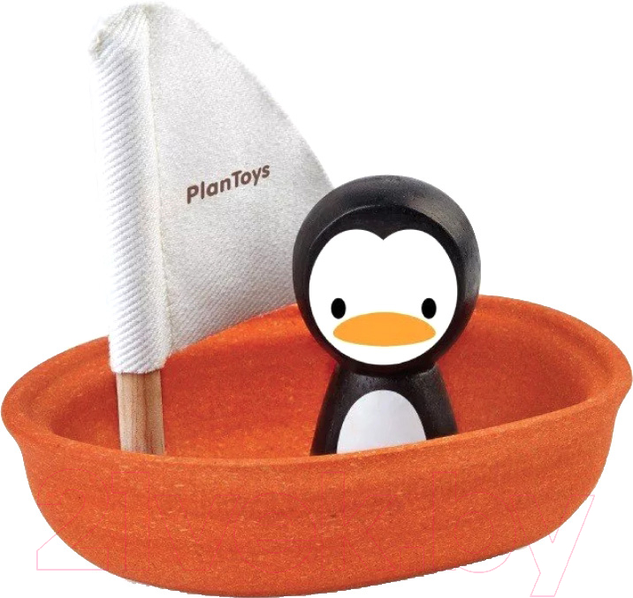Набор игрушек для ванной Plan Toys Лодка и пингвин / 5711