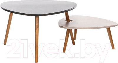 Изображение товара Журнальный столик Калифорния мебель Калифорния Стилгрей (серый лен/бежевый лен/дерево)