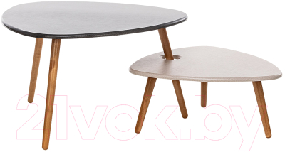 Изображение товара Журнальный столик Калифорния мебель Калифорния Стилгрей (серый лен/бежевый лен/дерево)