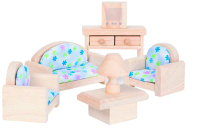 Комплект аксессуаров для кукольного домика Plan Toys Классик Гостиная / 9015 - 