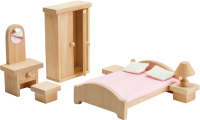 Комплект аксессуаров для кукольного домика Plan Toys Классик Спальня / 9016 - 