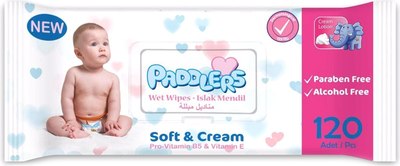 Влажные салфетки детские Paddlers Soft and Cream (120шт) - 