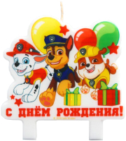 

Свеча для торта PAW Patrol, С Днем рождения Щенячий патруль / 4265689