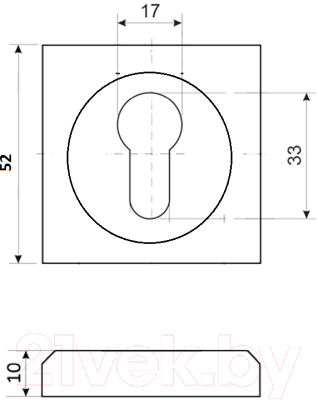 Накладка на цилиндр Vettore ET 0601 MBP (черный матовый)