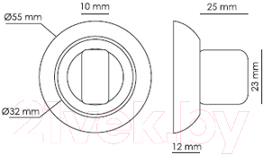 Фиксатор дверной защелки Vettore BK 0705 CF (кофе глянцевый)