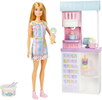 

Кукла с аксессуарами Barbie, Магазин мороженого / HCN46