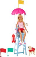 

Кукла с аксессуарами Barbie, Спасатель на пляже с вышкой / GTX69