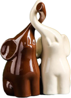 Набор статуэток Хорошие сувениры Пара слонов / 4241540 (молочный/шоколадный глянец) - 