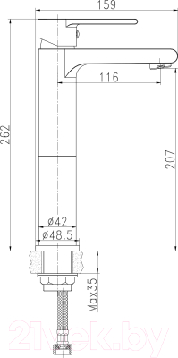 Умывальник со смесителем Invena Keto CE-14-001-C + Brasko 63024