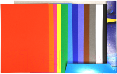 Изображение товара Набор цветного картона Schoolformat КЦН12Л12Ц-ШК (12цв)