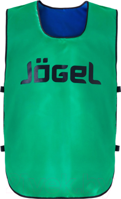 Манишка футбольная Jogel JBIB-2001 (синий/зеленый)