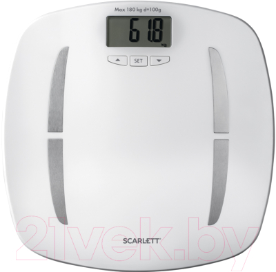 Напольные весы электронные Scarlett SC-BS33ED80 (белый)