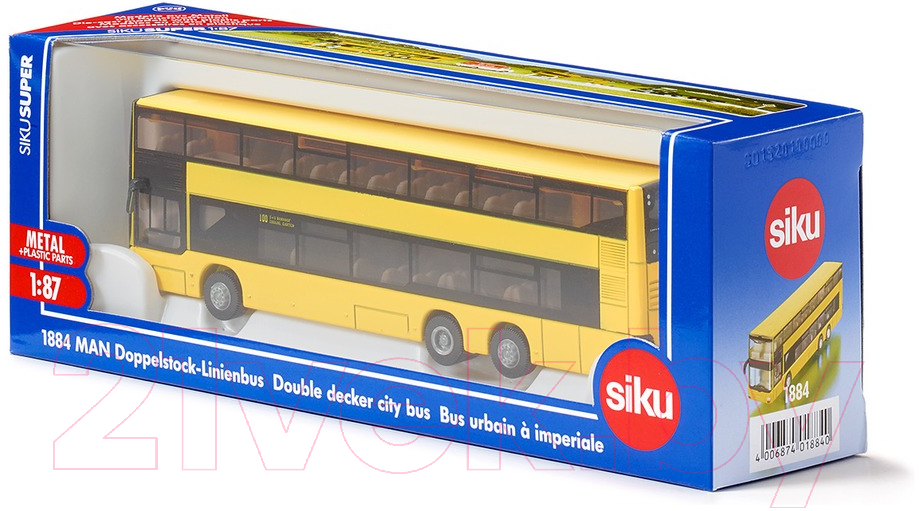 Автобус игрушечный Siku MAN городской двухэтажный / 1884