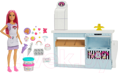 Изображение товара Кукла с аксессуарами Barbie Кондитерская с куклой и аксессуарами / HGB73