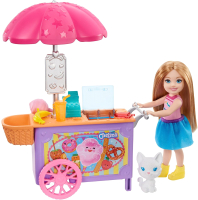 

Кукла с аксессуарами Barbie, Челси Магазин Кафе с тележкой и аксессуарами / GHV76