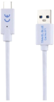 Зарядный кабель Travel Blue USB Type-C Cable / 971_WHT (белый) - 
