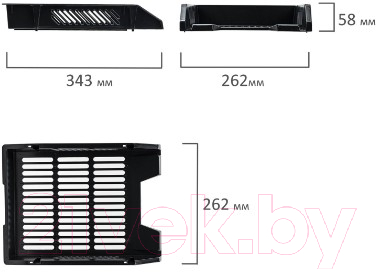 Лоток для бумаг Brauberg Office-Expert / 238015 (черный)