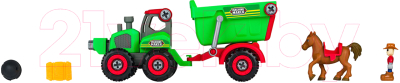 Игрушка-конструктор Nikko Farm Трактор, прицеп и аксессуары / 40081