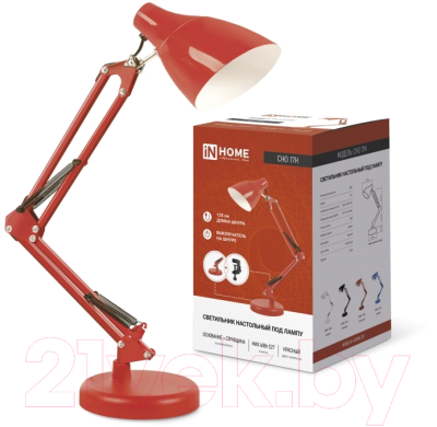 Настольная лампа INhome СНО-17К / 4690612037257 (красный)