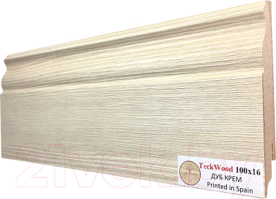 Изображение товара Плинтус Teckwood МДФ 100x16x2150 (дуб крем)
