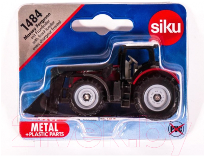 Трактор игрушечный Siku Massey Ferguson с фронтальным погрузчиком / 1484