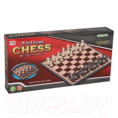 Набор настольных игр Наша игрушка Шахматы, шашки 2 в 1 / 3135