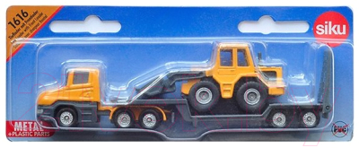 Трейлер игрушечный Siku Грузовик с тралом и трактором / 1616