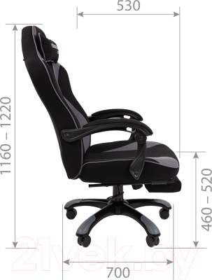 Кресло геймерское Chairman Game 35 (ткань черный/оранжевый)