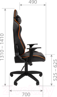 Кресло геймерское Chairman Game 40 (черный/оранжевый)