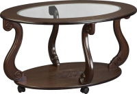 Журнальный столик Мебелик Овация С на колесах (темно-коричневый) - 