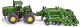 Трактор игрушечный Siku John Deere 9630 c прицепом-плугом / 1856 - 