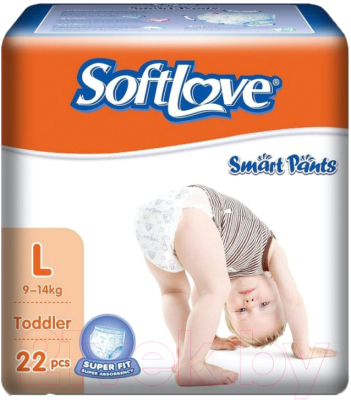 Подгузники-трусики детские Softlove Smart Pants L 9-14кг / P00119B-22 (22шт)